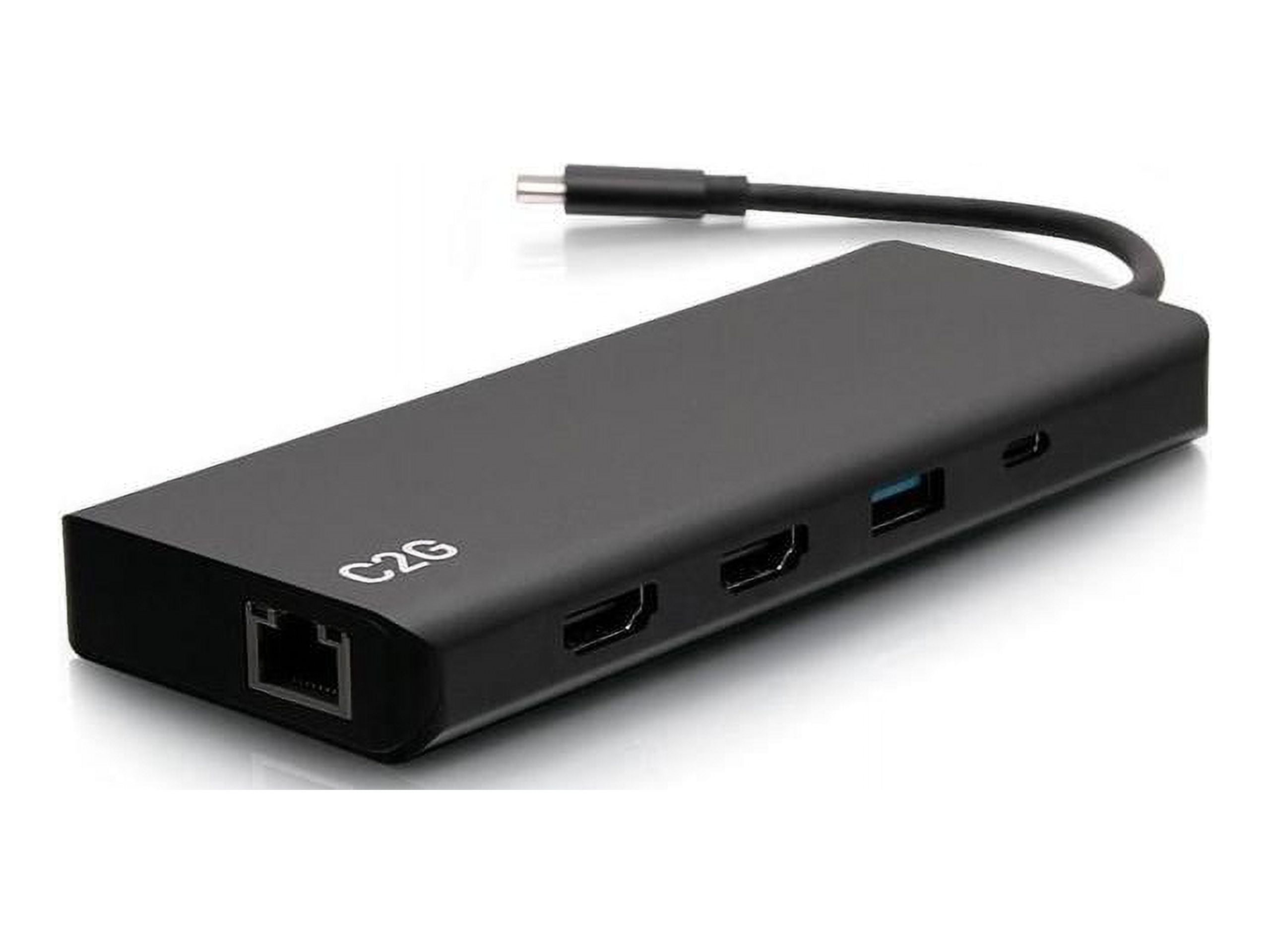 Picture of C2G C2G54488 4K USB C Dual Monitor Dock - HDMI&#44; Ethernet&#44; USB - 3.5 mm & 60W Power - Black