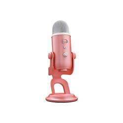 Logitech 988-000530 Blue Yeti Wired Microphone - Shock Mount, Desktop, Stand Mountable - USB - Pink Dawn -  Logitech Inc
