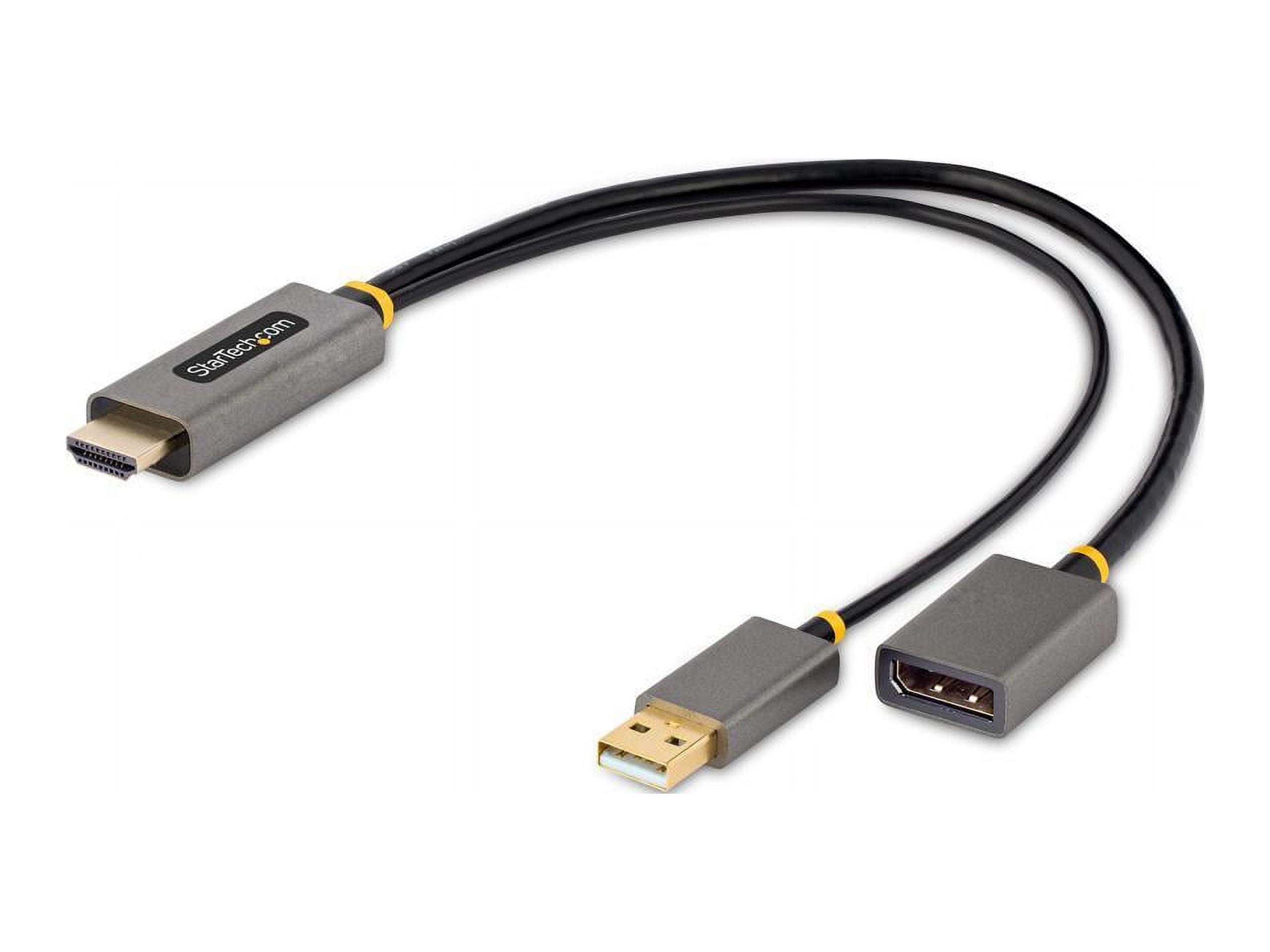 1 ft. 4K HDMI 2.0 to DisplayPort 1.2 HDR Adapter Converter, Black