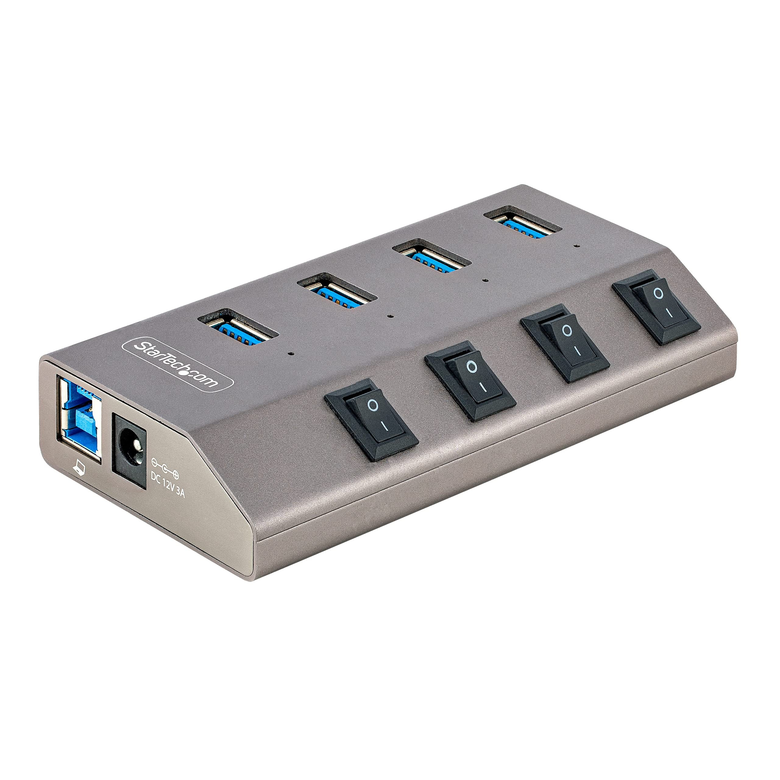 4 Port USB Hub with On-Off Switches