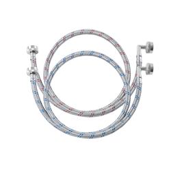 Stainless Steel Braided Washing Machine Hoses, Standard Fit 2-Pack, 4 Ft.