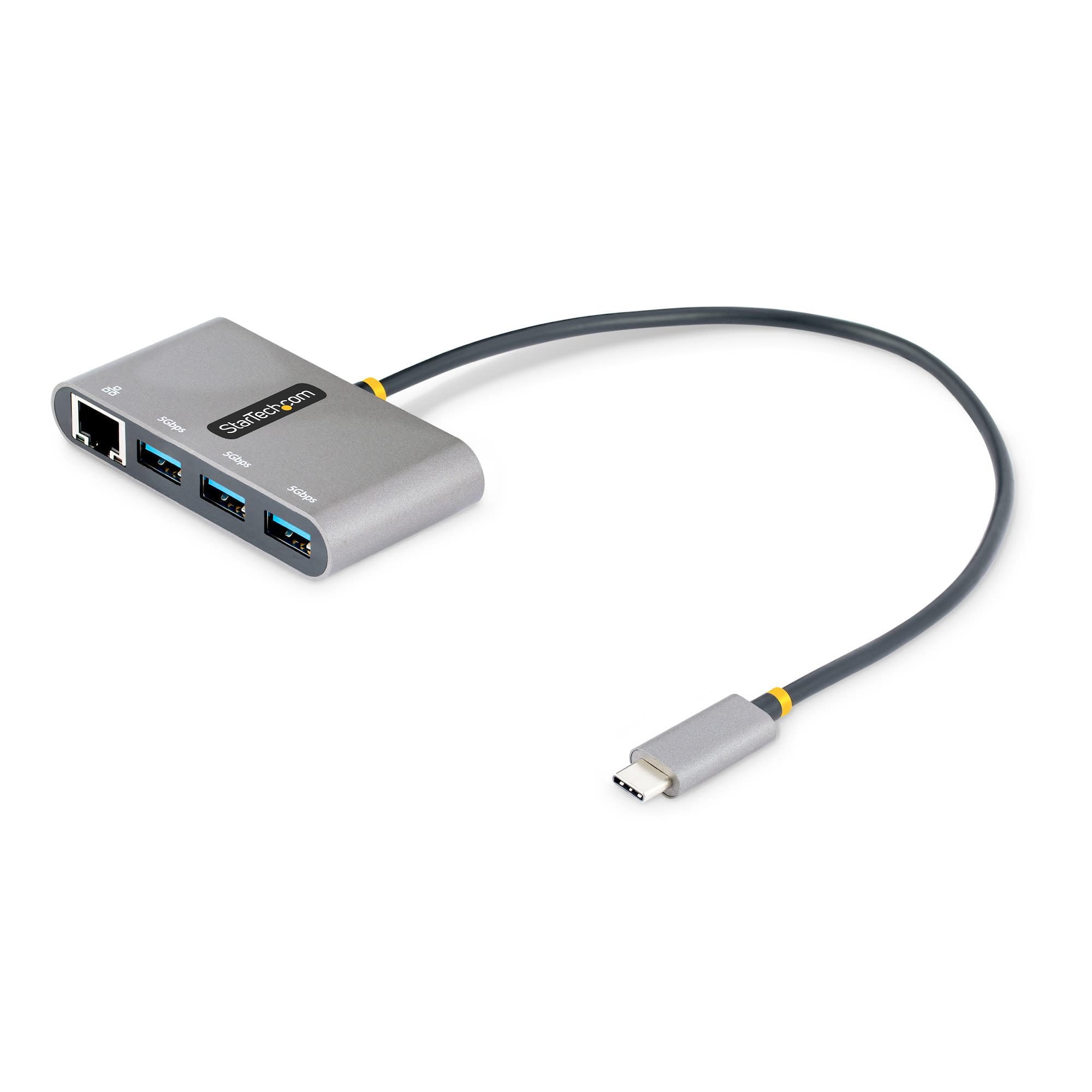 3-Port USB-C Hub with GB Ethernet