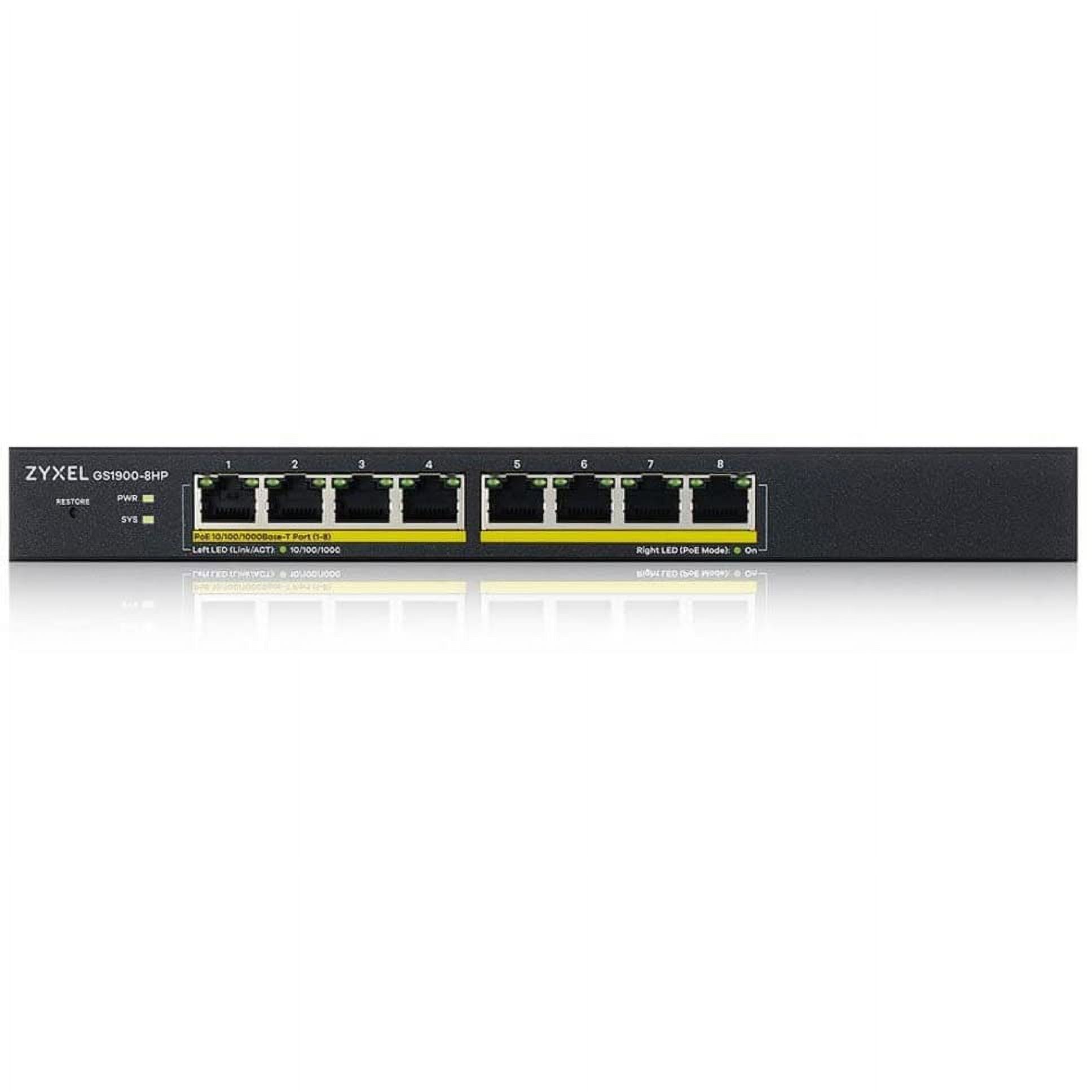 GS1900-8HPREV03F 8 Port Gigabit Web Managed PoE Switch