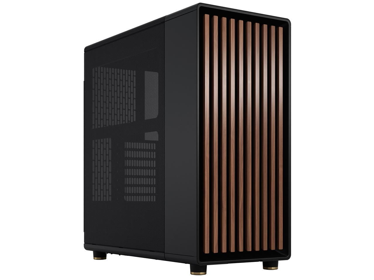 Picture of Fractal Design FD-C-NOR1C-01 North Black Walnut Mesh ATX Mid-Tower Case with Mesh Side Panel & Steel Frame - Charcoal Black