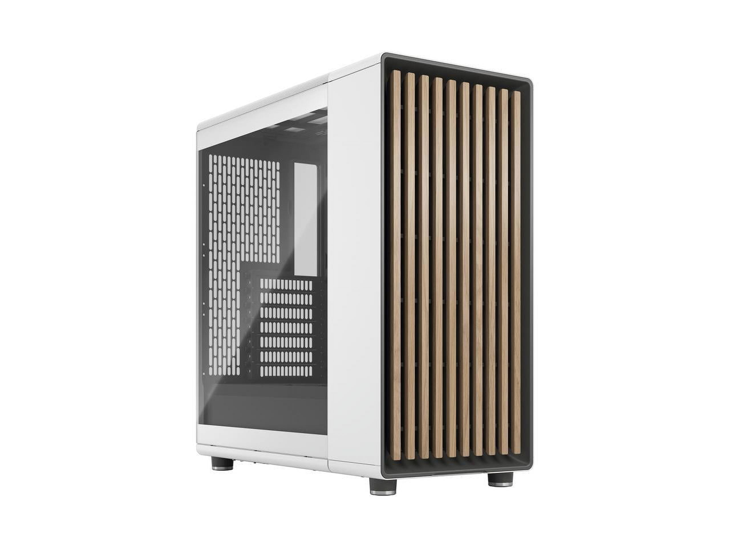 Picture of Fractal Design FD-C-NOR1C-04 North Mid-Tower Case with Mesh Side Panel, Chalk White