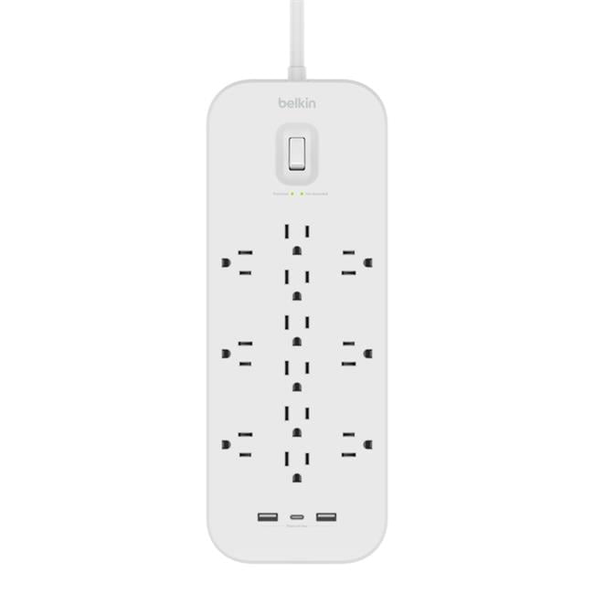 Picture of Belkin SRA007p12tt6 12 Outlet 6 Cord AC USB
