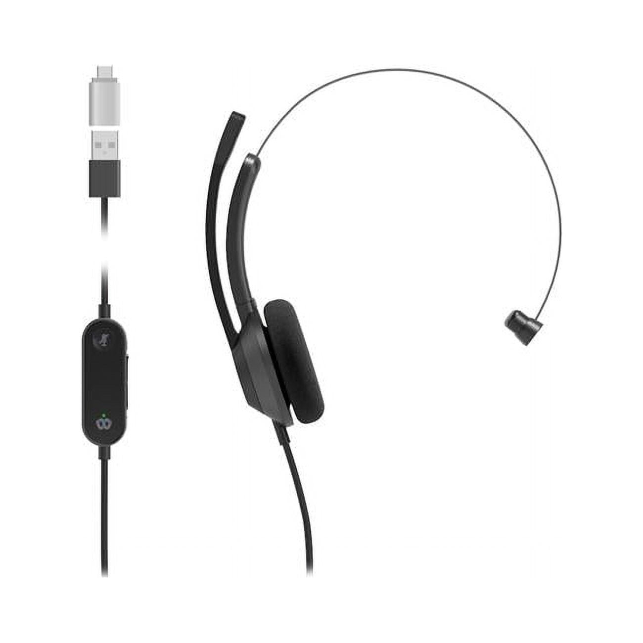 Picture of Cisco HS-W-321-C-USBC 321 Wired Single On-Ear Headset, Black