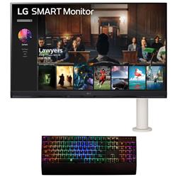 Picture of LG Consumer 32SQ780S-W.AUS 32 in. 4K UHD Smart Monitor with WebOS&#44; Ergo Stand & Deco Gear Gaming Keyboard