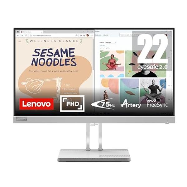 Picture of Lenovo Idea 67AFKCCBUS 21.45 in. L22e-40 FHD Display 75Hz 4ms 16ms Response Time LED Monitor