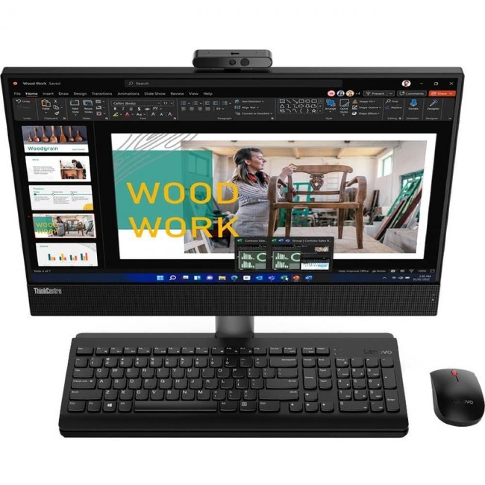 Picture of Lenovo 11VL0048US ThinkCentre M70a Gen 3 All-in-One Computer - Intel Core I5 12th Gen - 256 GB NVMe M.2 PCI Express PCI Express NVMe 4.0 X4 SSD - 21.5 in. Full HD 1920 X 1080 - Desktop, Black