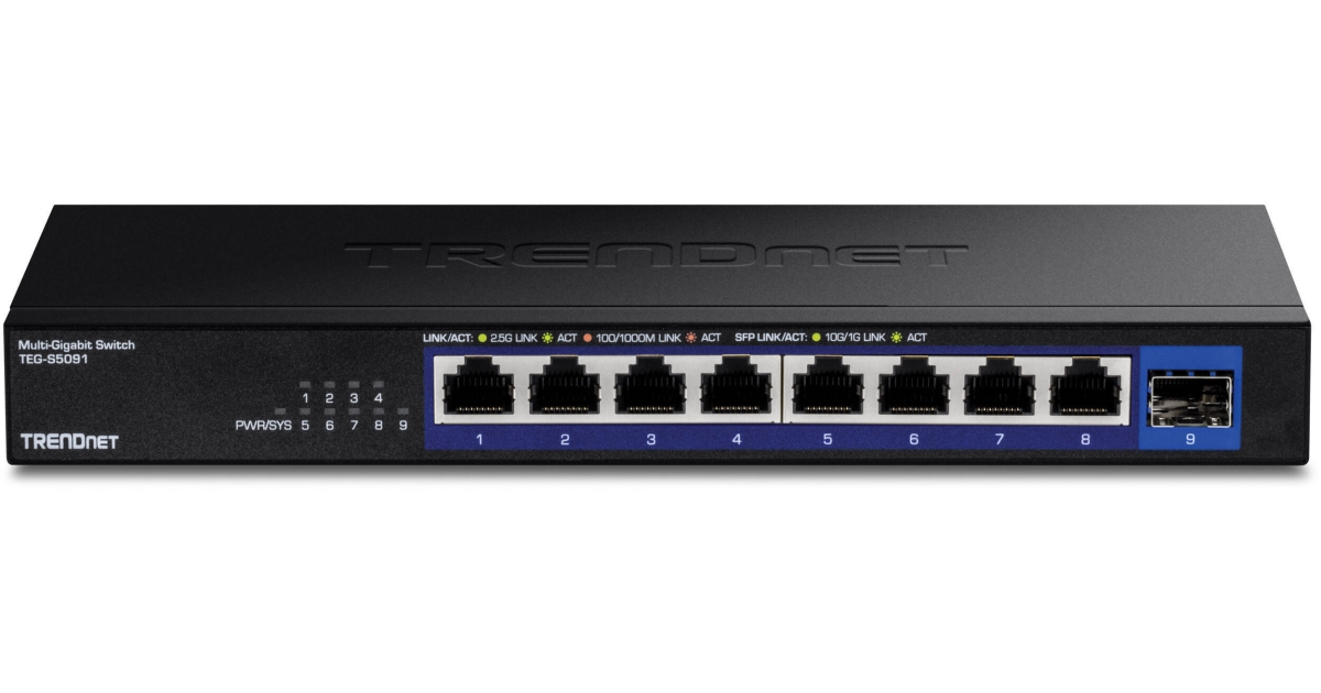 TEG-S5091 9 Port 2.5GB Switch