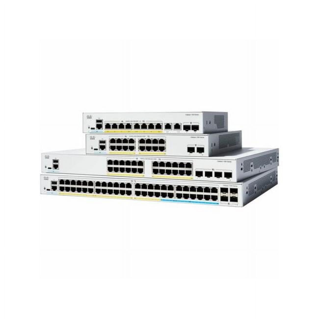 Picture of Cisco Systems C1300-24FP-4X Catalyst Ethernet Switch - 24 Ports - Manageable - 10 Gigabit Ethernet - 10-100-1000Base-T&#44; 10GBase-X - 3 Layer Supported - Modular - 437.40 W Power Consumption