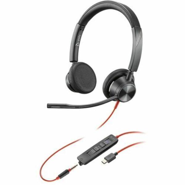 Picture of HPI Poly 8M3V5AA-ABA Blackwire 3325 Microsoft Teams Certified USB-C Headset TAA - Microsoft Team&#44; Black