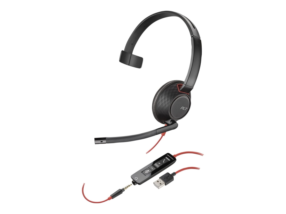 Picture of HPI Poly 8M3X1AA-ABA Blackwire 5210 Monaural USB-A Headset&#44; Black