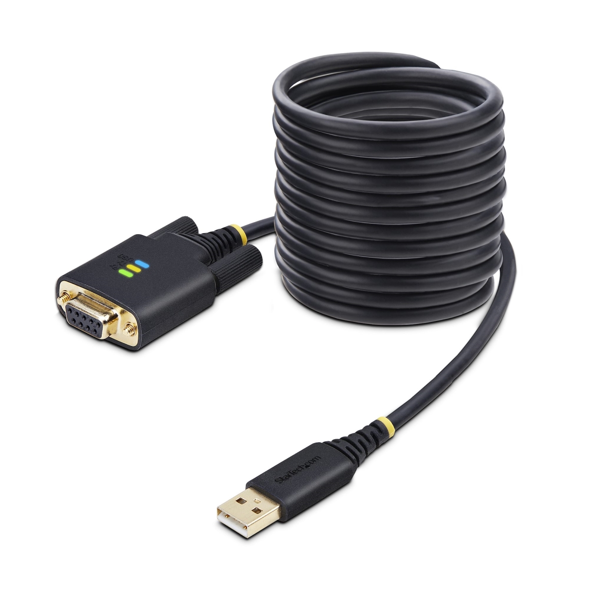1P10FFCN-USB-SERIAL 10 ft. USB to Null Modem Serial DCE Adapter Cable, Black