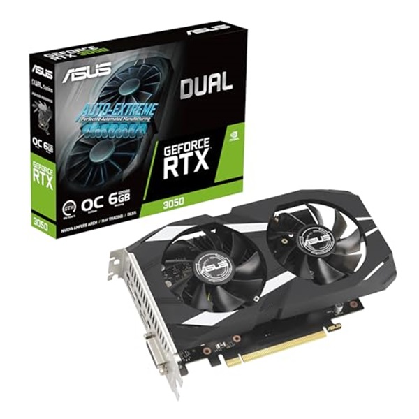DUAL-RTX3050-O6G GeForce RTX 3050 6G Dual OC Graphics Card
