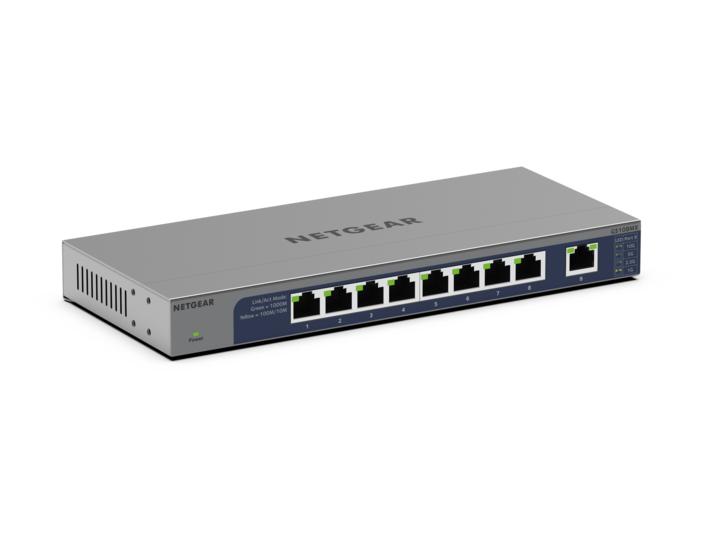 Picture of Netgear GS108MX-100NAS 8-Port Gigabit Ethernet Unmanaged Switch with 1 Dedicated 10G Multi-Gig Port