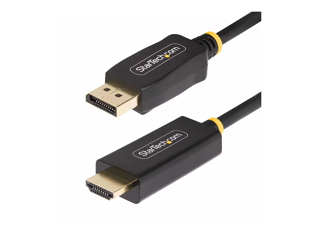 6F-DP-HDMI-4K60-HDR 6.6 ft. 4K 60Hz DisplayPort to HDMI Active Video Adapter HDR Cable - Black -  Startech