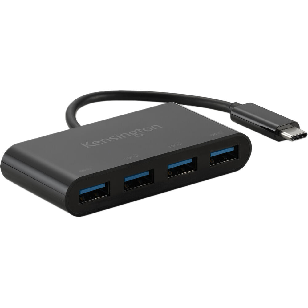 K33616WW CH1200 4-Port USB-C 3.2 Gen 2 Hub, Black