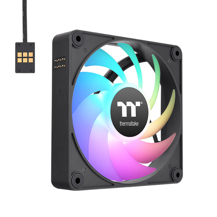 Thermaltake CT140 EX ARGB Sync PC Cooling Fan (3-Fan Pack), Magnetic Connection, 5V Motherboard Sync, 16.8 Million Colors 9 Addressable LEDs, 140...