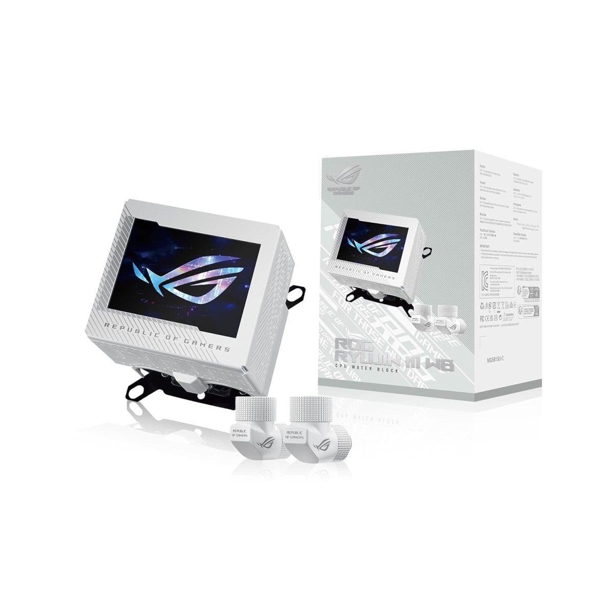 Picture of ASUS ROG RYUJIN III WB WHT RYUJIN III CPU Water Cooling Block&#44; White