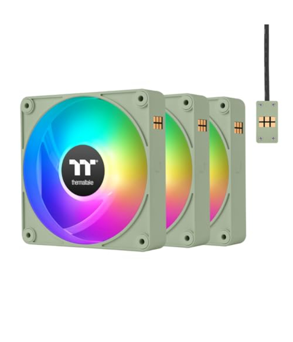 Thermaltake CL-F198-PL12MG-A CT120 EX Reverse ARGB Sync PC Cooling Fan - Matcha Green - Pack of 3
