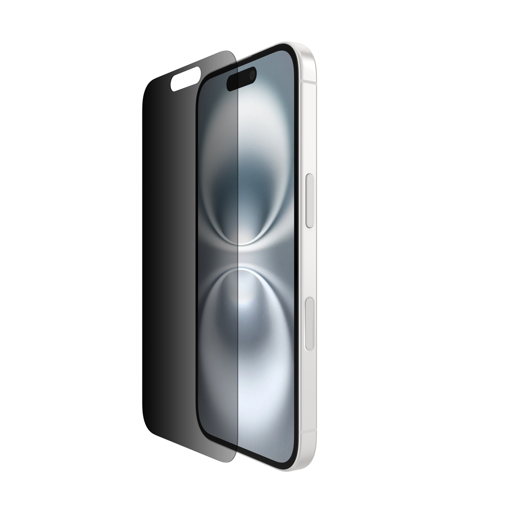 OVA167fq InvisiGlass EZ Tray Privacy Treated Screen Protector for iPhone 15 & 14 Pro