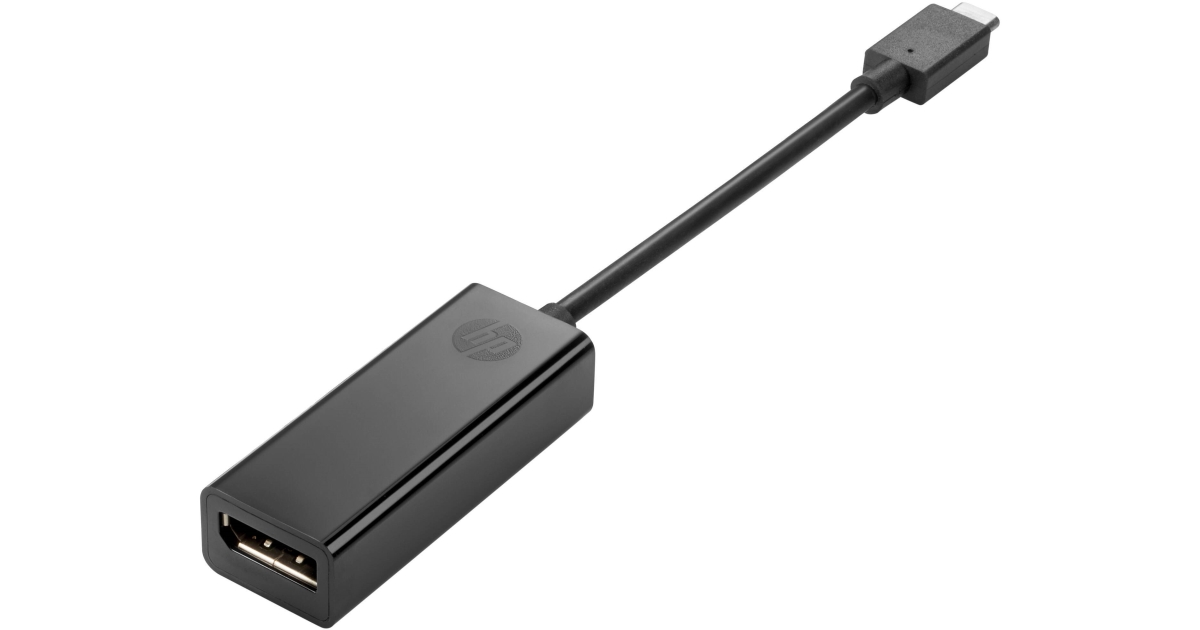 Picture of HP 6M148AA-ABA USB-C to Display Port Adapter - Black