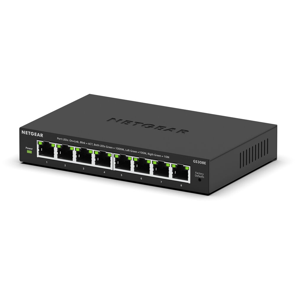 Picture of Netgear GS308E-400NAS 8-Port Gigabit Plus Managed Network Switch