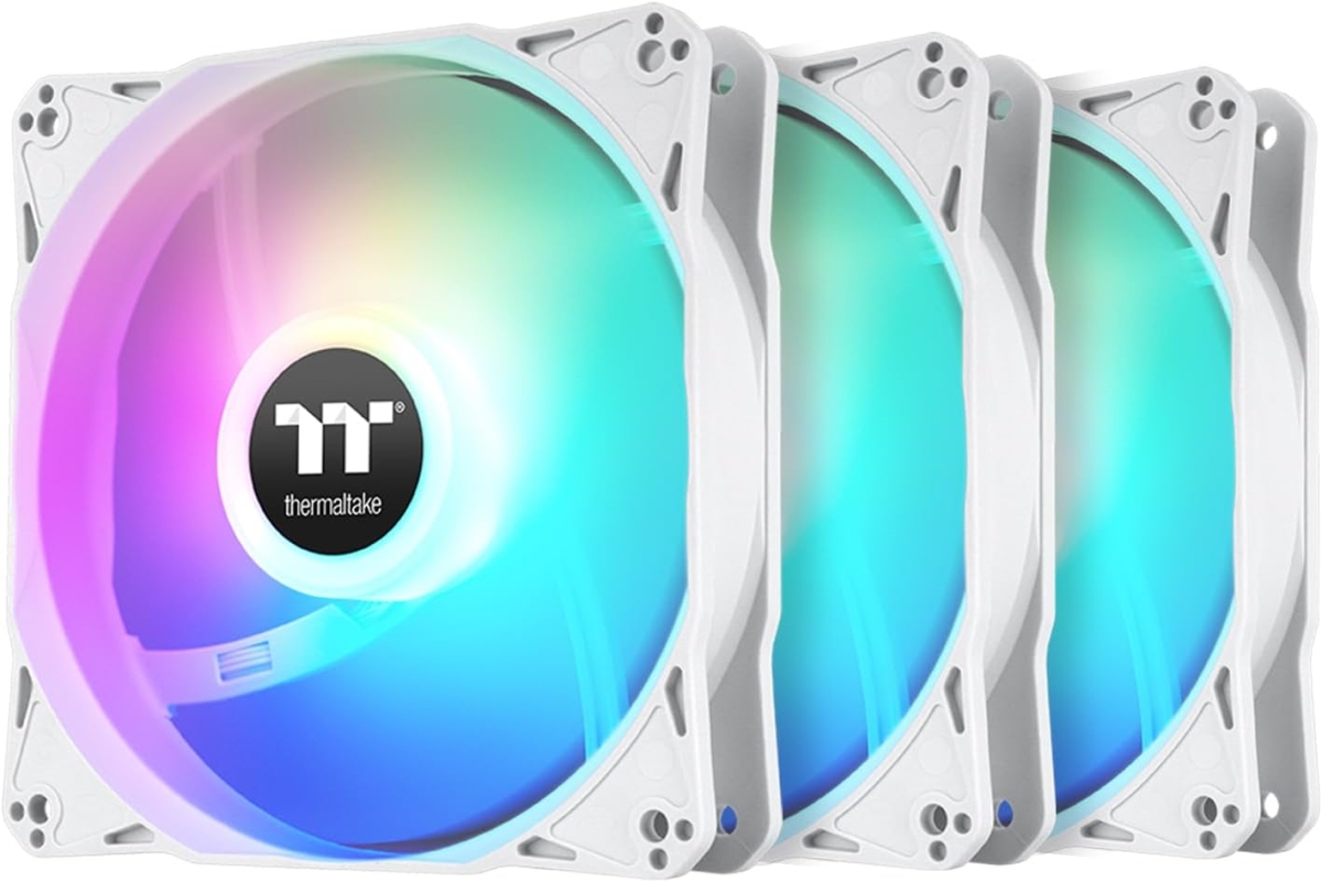 Thermaltake  LE120 ARGB PWM Controlled Fan, White - Pack of 3