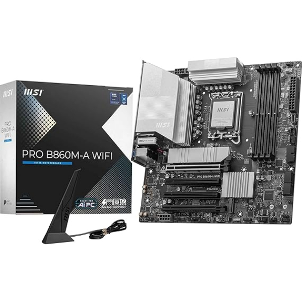 Picture of MSI B860MAWIFI WIFI LGA 1851 mATX Motherboard with Intel Core Ultra