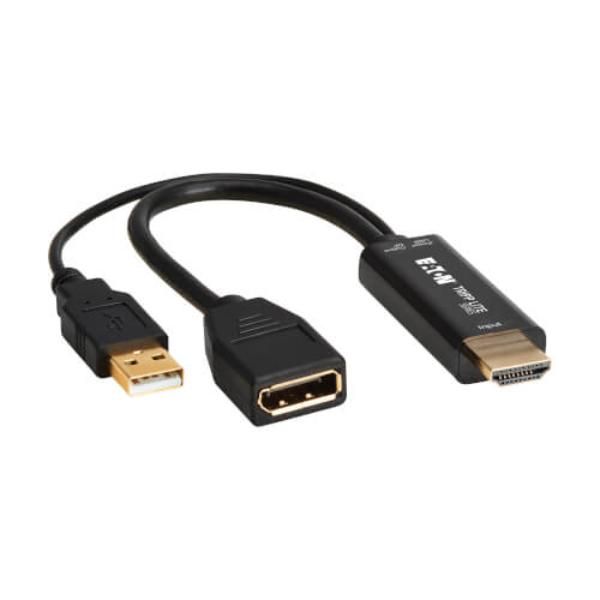 Picture of Eaton TrippLite Series Connectivity P130-06N-DP-4K6 HDMI to DisplayPort Active Converter Male-Female with USB Power