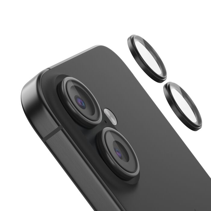 Picture of Belkin OVA181FQBK Tempered Glass Camera Lens Protector for iPhone 16 & iPhone 16 Plus - Pack of 2