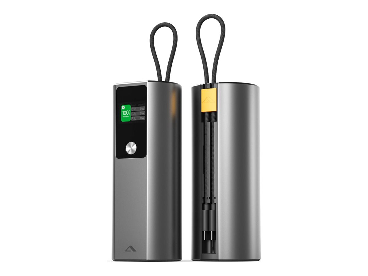 Picture of Alogic AP27KPB160W Ark Pro 27600mAh Power Bank with 160W USB Charging & 50 cm Detachable USB-C Cable - Silver