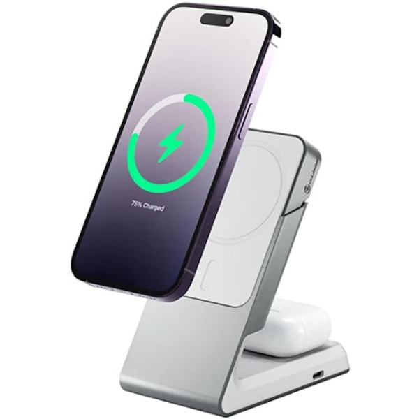 Picture of Alogic MSCDDWH Matrix 2-in-1 Magnetic Charging Dock&#44; White