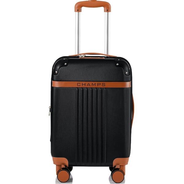 S1016C-BLACK 20 in. Hardside Luggage Carry-On with Spinner Wheels, Black