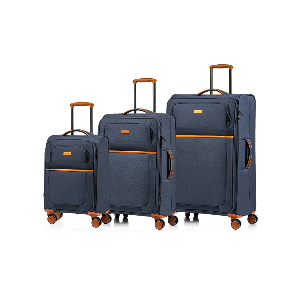 C5011-NAVY  II Classic Luggage Set with Spinner Wheels, Navy