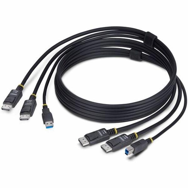 DDU1226-KVM-CABLE 6 ft. 5GBPS Dual-DisplayPort & USB KVM Cable