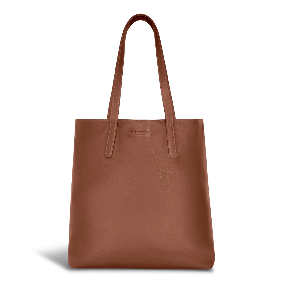 OB-415-BROWN 13 Liter Onyx Leather Vertical Tote Bag, Brown