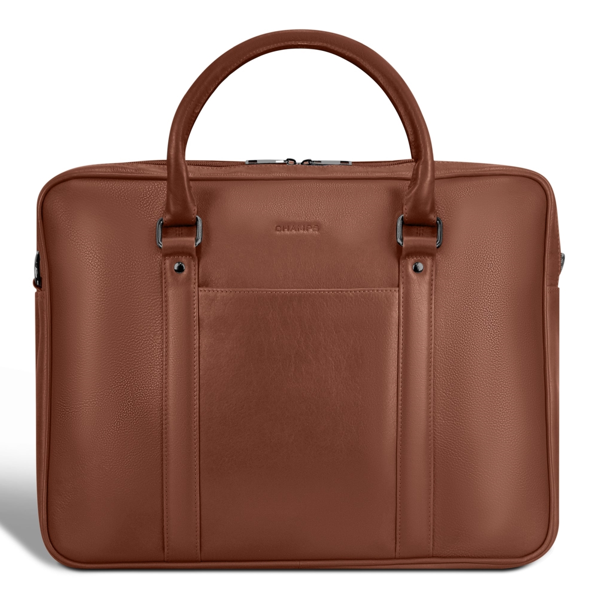 OB-412-BROWN 12 Liter Onyx Leather Briefcase, Brown