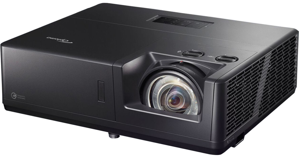 Picture of Optoma Technology ZK608TST 6000 Lumen 0.58-1 Throw Ratio UHD 4K Short Throw Laser DLP Projector