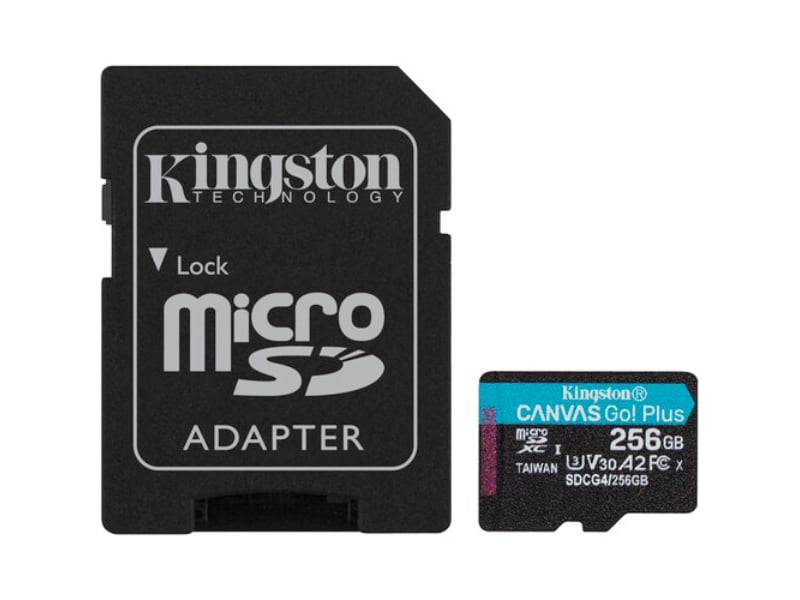 SDCG4-256GB  256GB SSD Canvas Go Plus UHS-I Micro SD Card with SD Adapter