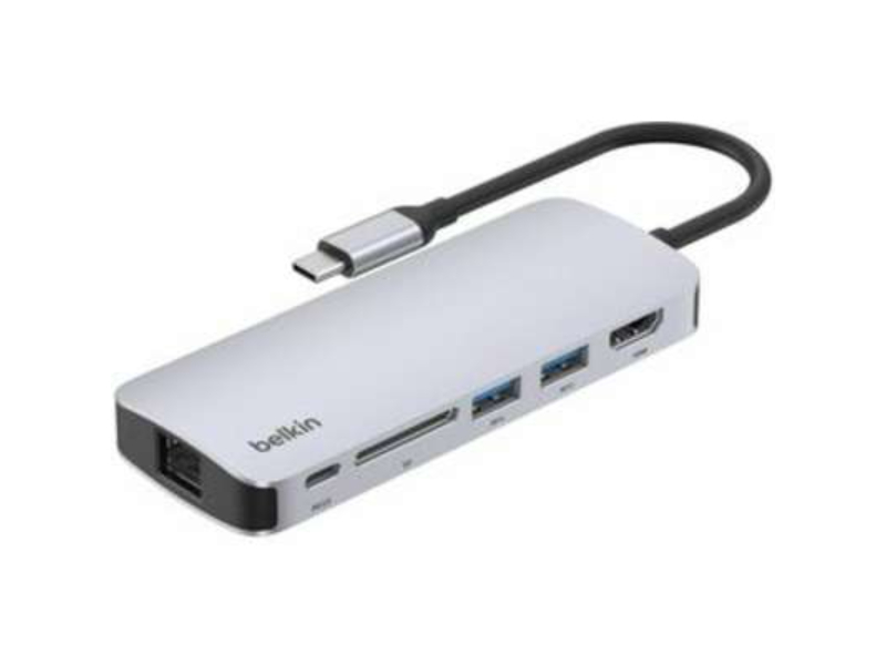 Picture of Belkin AVC008fqSGY-V2 6-in-1 USB-C 4K60 Multiport Hub 4K60