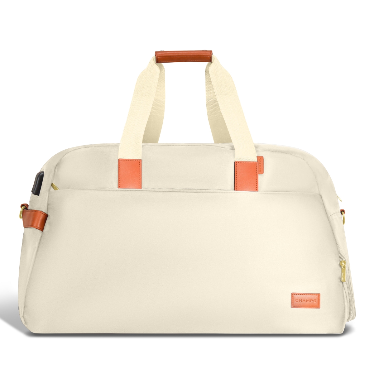 DB-900-IVORY Vintage & Weekender Duffle Bag, Ivory - 30 Liter