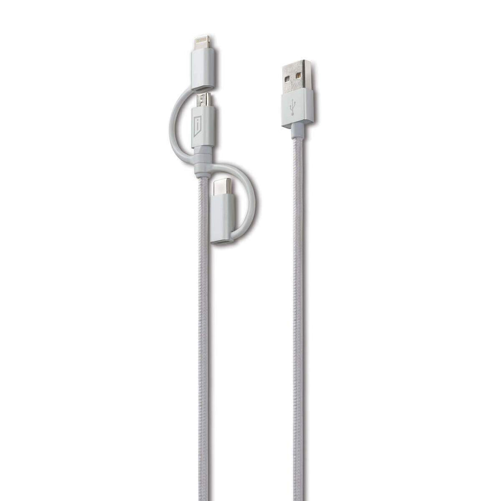 Picture of Targus ACC101106CAI 3 in 1 Combo Sync Charge Cable - White