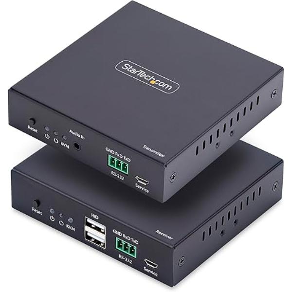 Picture of Startech IH2006-KVM-EXTENDER HDMI KVM Extender Over IP Network - 4K 60Hz - Driverless - HDMI & USB Over Ethernet-CAT6 - AVoIP - TX & RX Kit&#44; Black