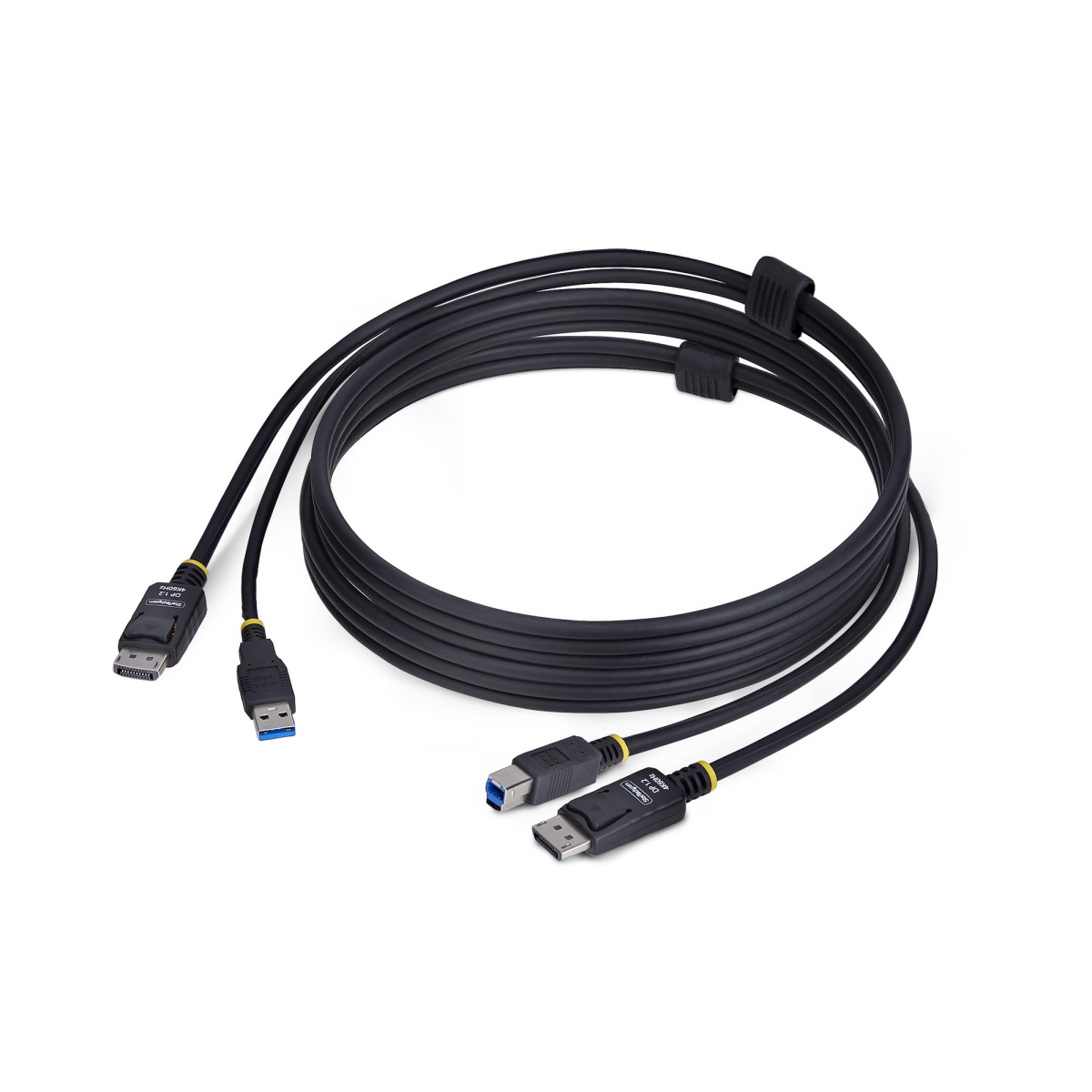 Picture of StarTech DU1226-KVM-CABLE 6 ft. Display Port & USB 5Gbps KVM Cable - Black