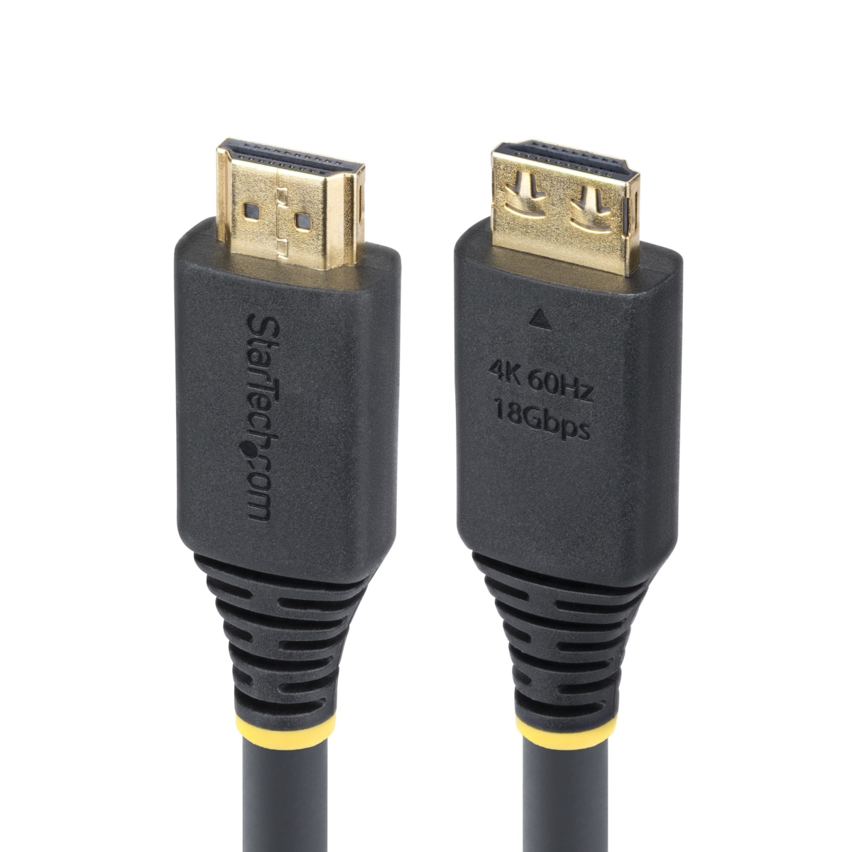 Picture of StarTech HDMI2-CABLE-GRIP-20F 20 ft. Active High Speed HDMI Cable with Gripping Connectors - Black
