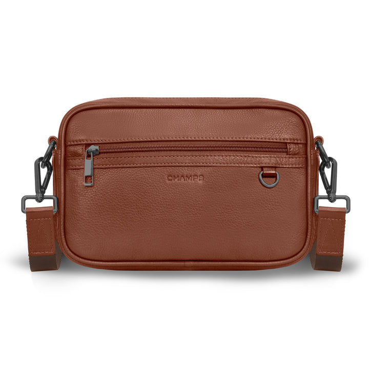 OB-404-BROWN 4 Liter Onyx Leather Camera Bag, Brown