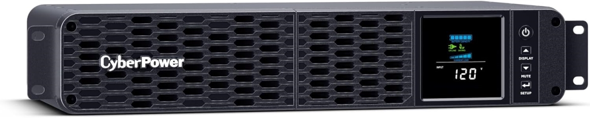 Cyber Power CP2000PFCRM2U 2000VA 1200W PFC Sine Wave 2 RU Rackmount UPS Battery Backup & Surge Protector - Black